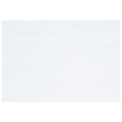 10 in x 14 in Scalloped White Paper Placemats 1000 ct.