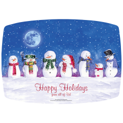 10 in x 14 in Snowman Greeting Paper Placemats 1000 ct.