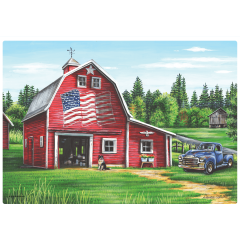 10 in x 14 in Patriotic Barn Paper Placemats 1000 ct.