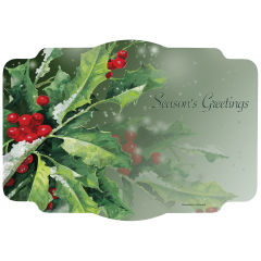 10 in x 14 in Fanfare Edge Holiday Greetings Paper Placemats 1000 ct.