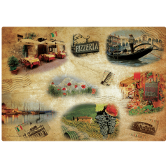 10 in x 14 in Tour of Italy Paper Placemats 1000 ct.