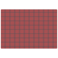 10 in x 14 in Linen Embossed Cranberry Plaid Placemats 1000 ct.