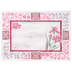 10 in x 14 in Maroon Floral Paper Placemats 1000 ct.