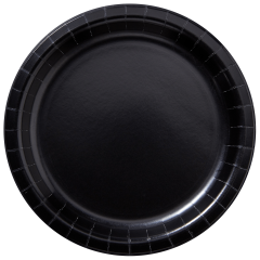 9 in Black Paper Plates 600 ct.