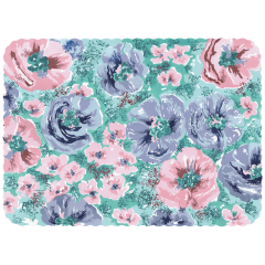 14 in x 19 in Scalloped Whispering Floral Traymats 1000 ct.