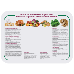 14 in x 19 in Nutrition Paper Traymats 1000 ct.