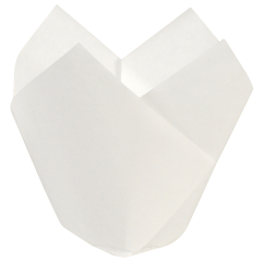 3.5 in Small White Paper Tulip Cups 2500 ct.