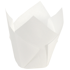 4 in Large White Paper Tulip Cups 2500 ct.